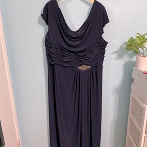 Alex Evening Navy gown dress sz 24w size 24w gown
